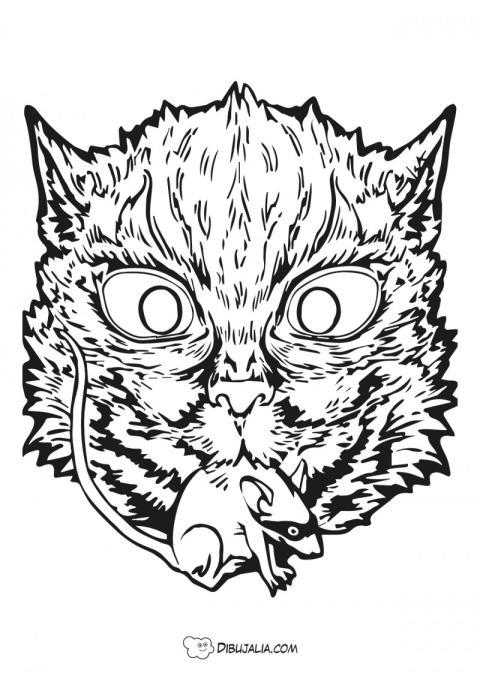 Máscara de gato cazador