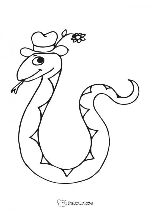 Serpiente con sombrero