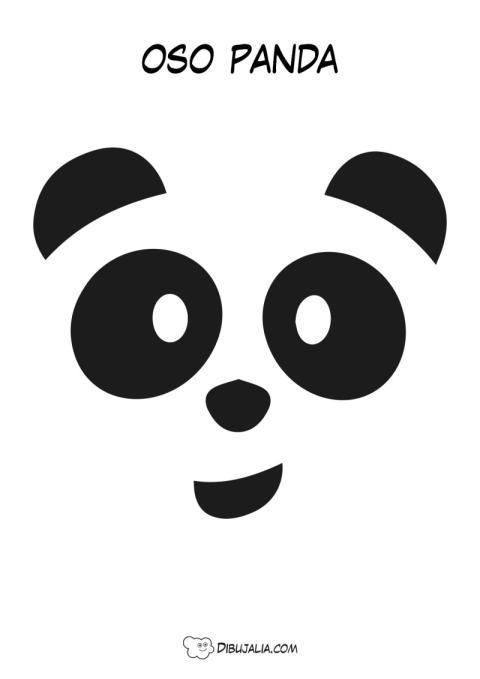 Oso panda silueta para mascara