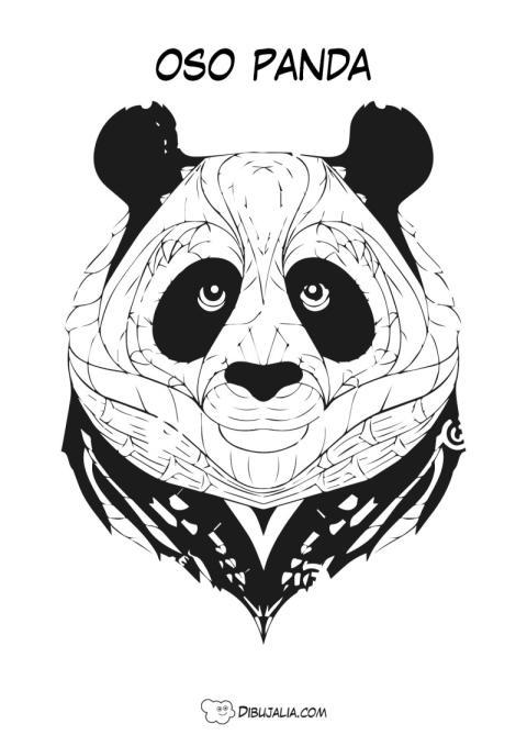 Gran oso panda retrato