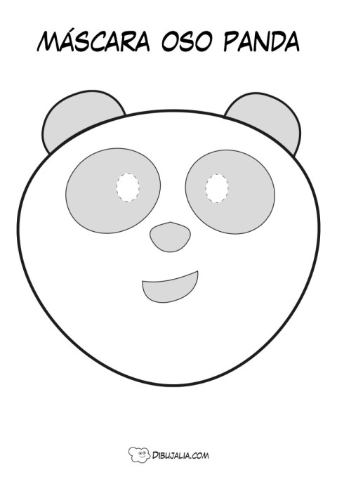 Oso panda mascara