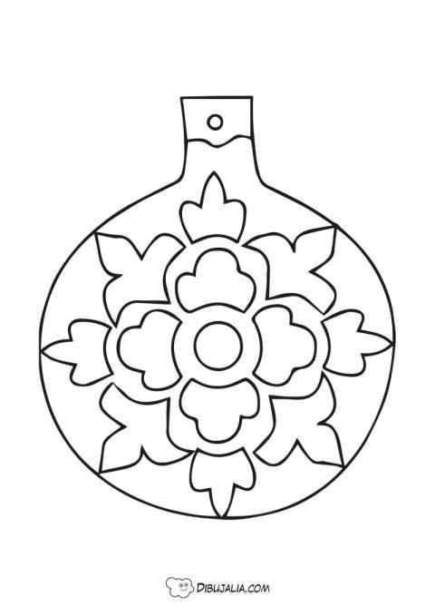 Bola de navidad con flor