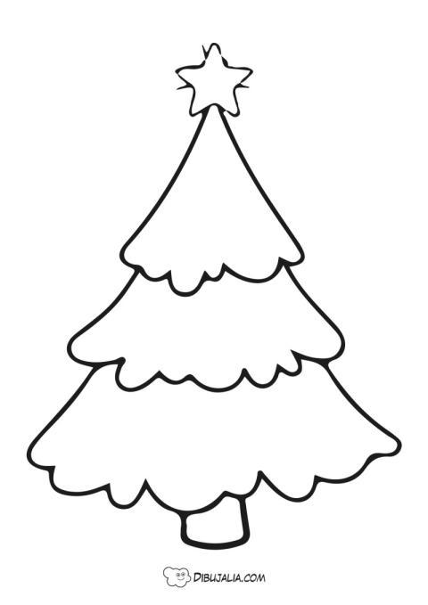 Árbol navidad con estrella top