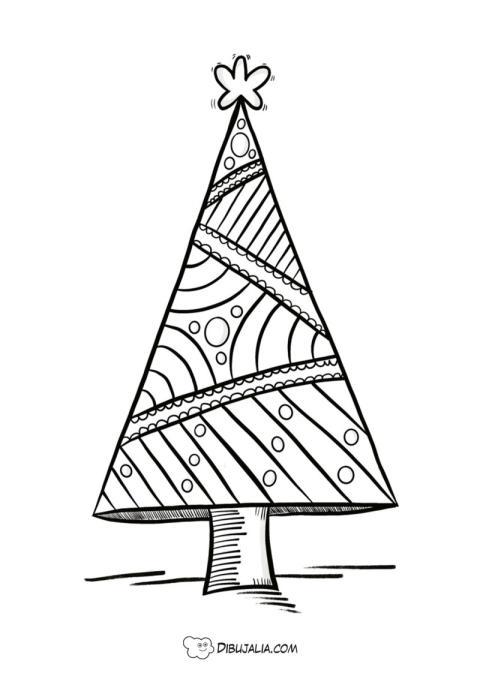 Árbol de Navidad de lineas abstractas