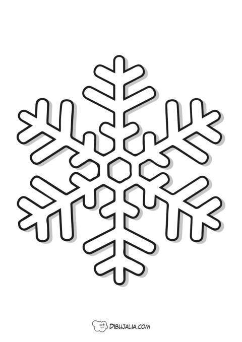 Copo de nieve estrella plantilla