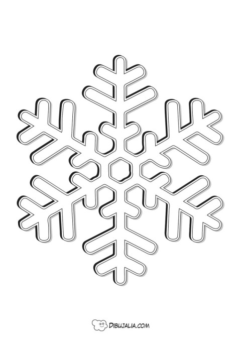 Siluetas de copos nieve - Dibujo #778 - Dibujalia - Los mejores