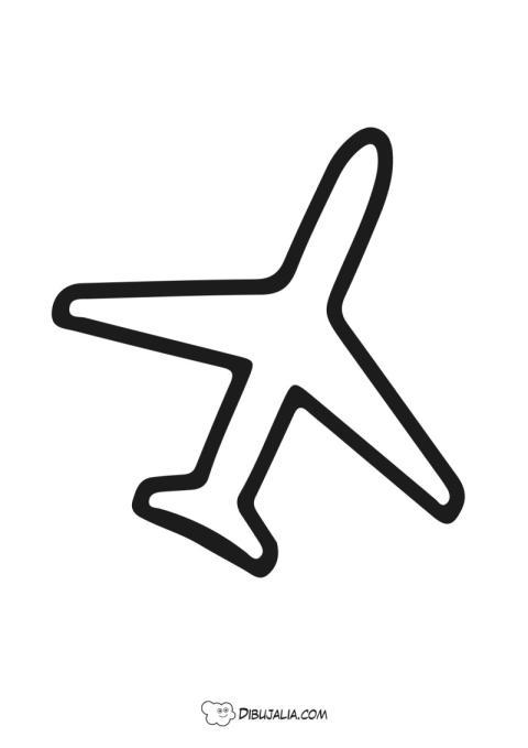 Silueta de avión pasajeros