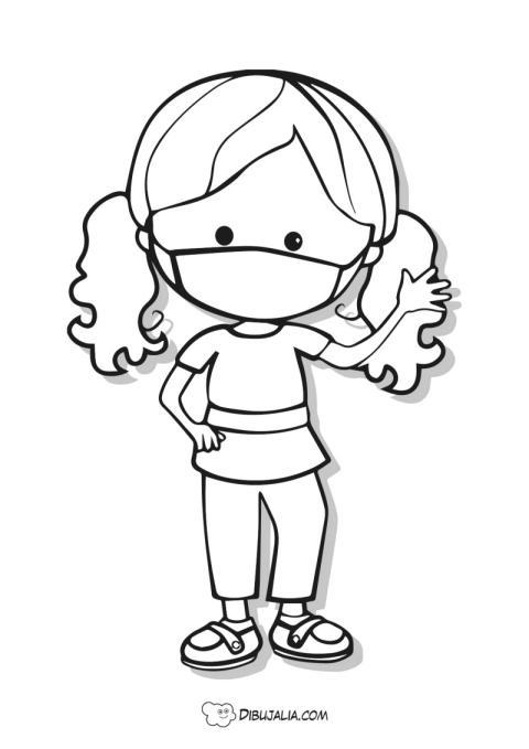 Nin?a con mascarilla