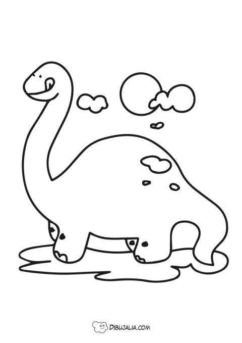 Dinosaurio brontosaurio gigante