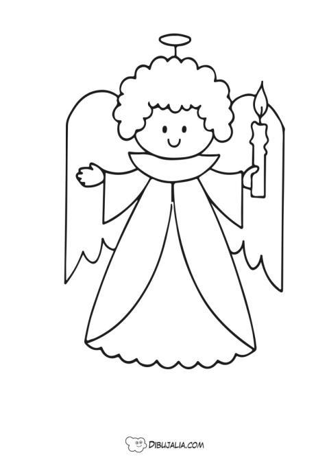 Angel con vela