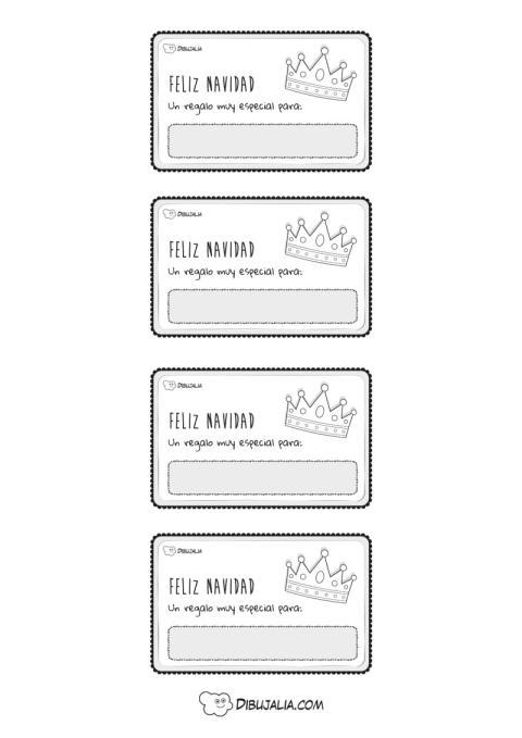 Tarjetas para regalos x4