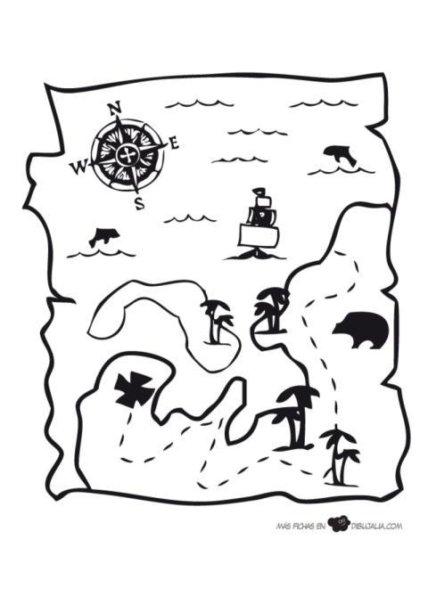 Mapa del tesoro pirata
