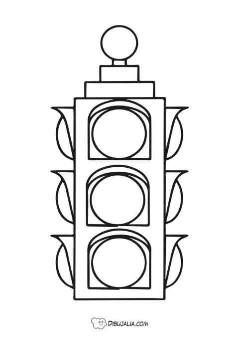 Semáforo con luces