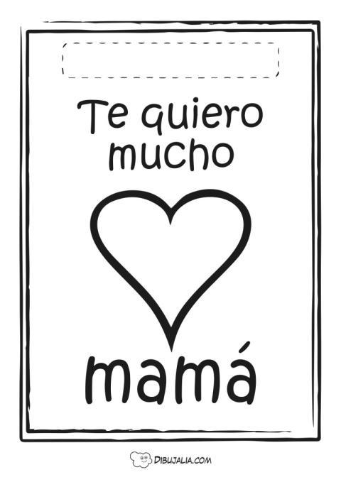 Tarjeta Te Quiero Mucho Mamá