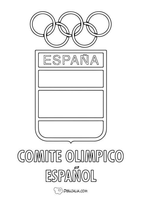 Comite Olímpico Español Escudo colorear