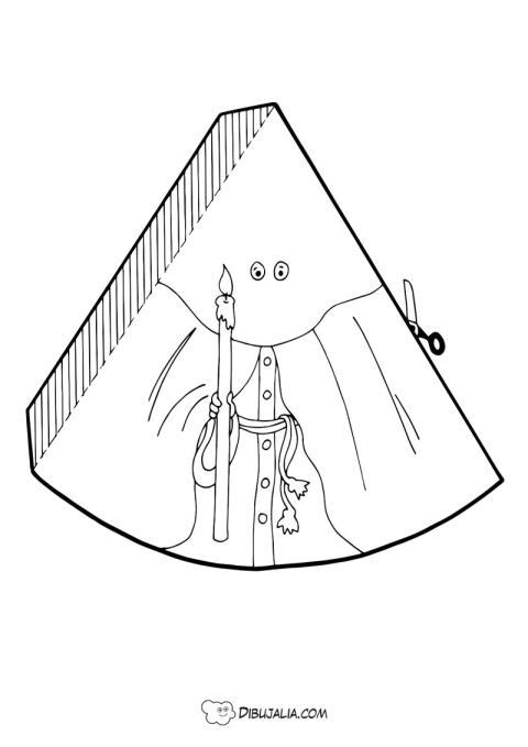 Nazareno recortable para colorear