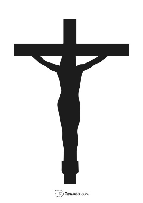 Silueta Jesus crucificado