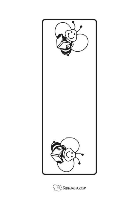 Marcapáginas de Abejas Divertidas
