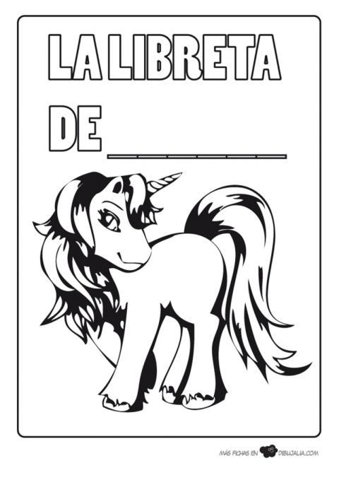 Portada Libreta con Unicornio
