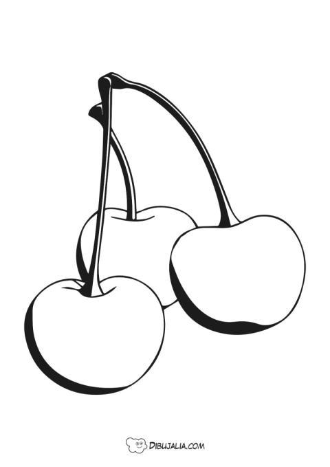 Cerezas para Colorear