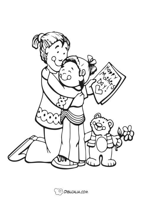 Regalo y abrazo para Mamá