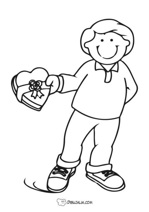 Caja bombones de regalo