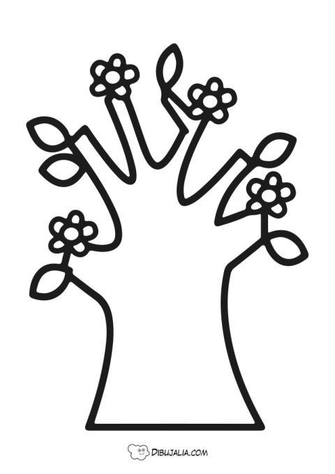 Árbol con flores de primavera