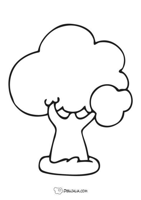 Árbol con una gran copa de hojas