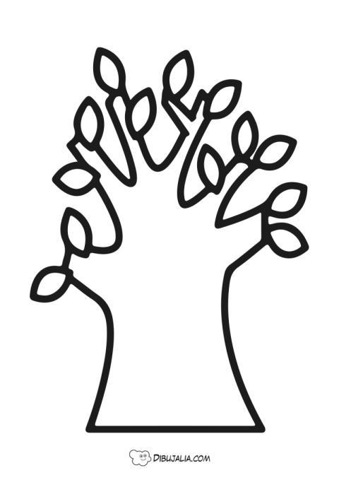 Árbol con hojas