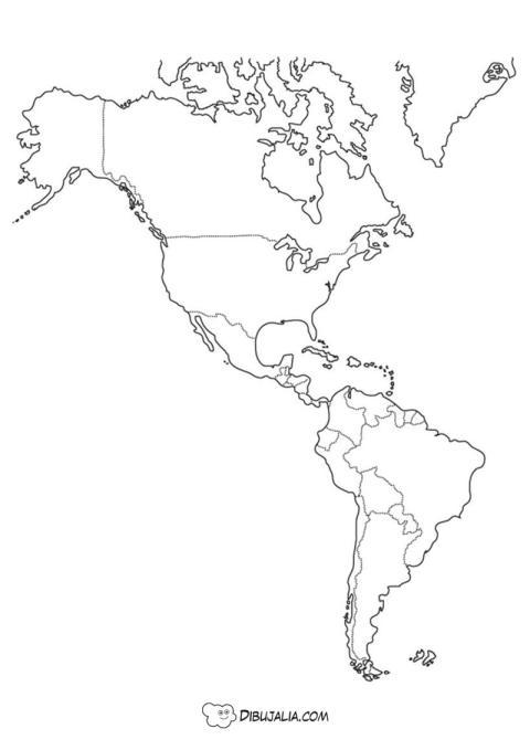 Mapa de América Politico