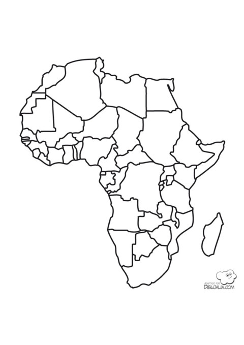 Mapa De África Politico Dibujo 2050 Dibujalia Dibujos Para Colorear Y Recursos Educativos 7418