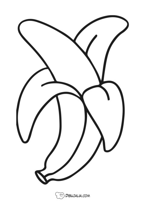 Plátano abierto pelado