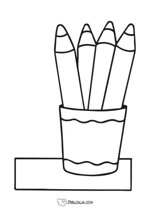 Bote lápices de colores
