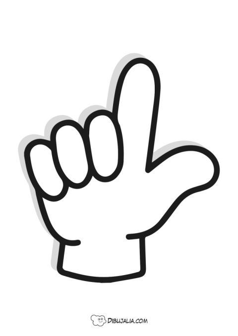 Mano con dedo indice