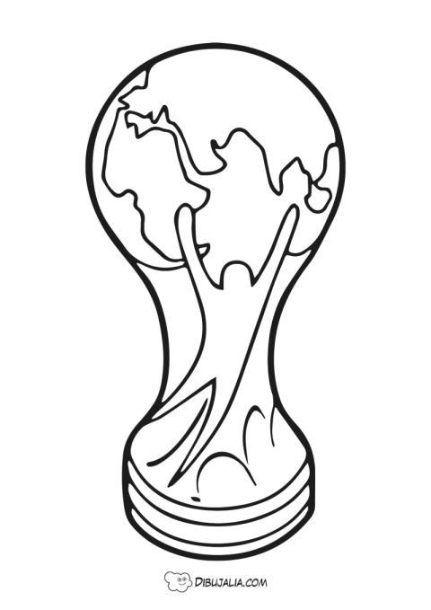 Copa del Mundo para colorear