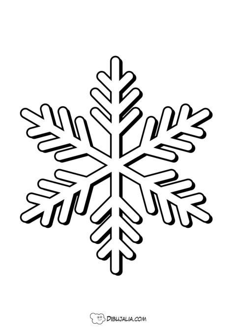Copo de nieve para colorear