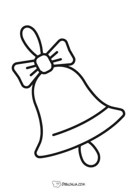 Campana con lazo de navidad
