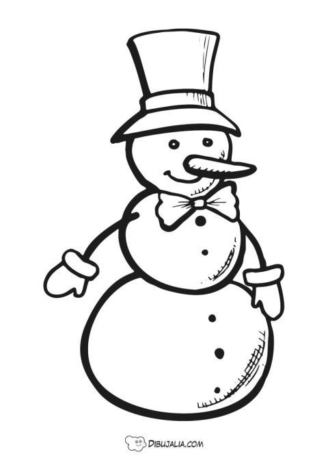 Muñeco nieve muy caballero