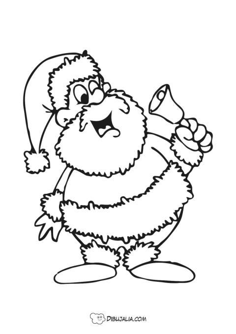 Papa Noel tocanda una campana