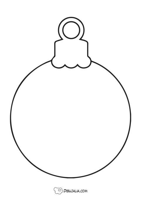 Silueta de bola navidad