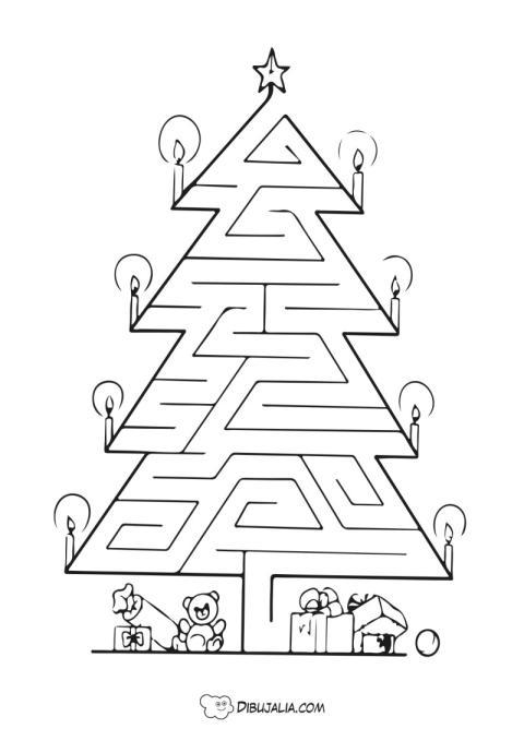 Árbol de Navidad con laberinto
