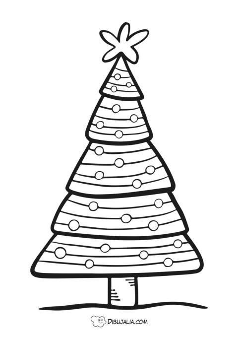 Árbol de navidad con bolitas