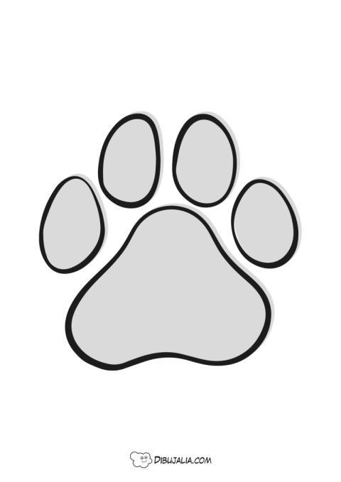 Huella Gris de Animal