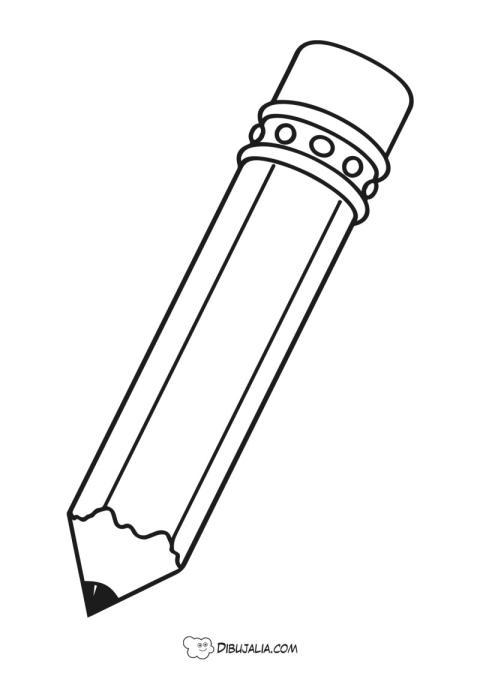 Lapiz con goma de borrar
