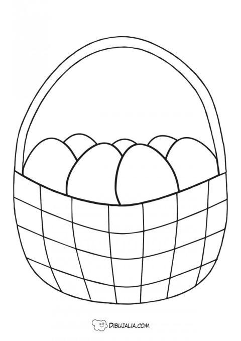 Cesta de Easter eggs