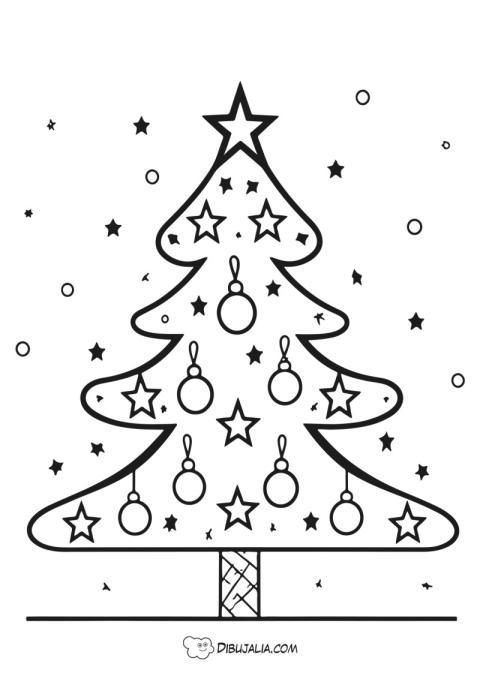 Arbol navidad con adornos