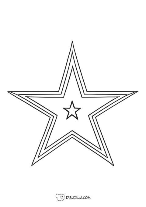Plantilla de Estrella de Navidad