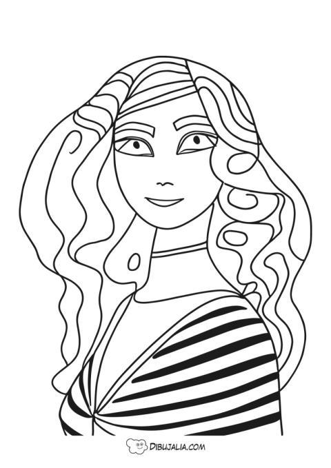 Mujer especial para colorear