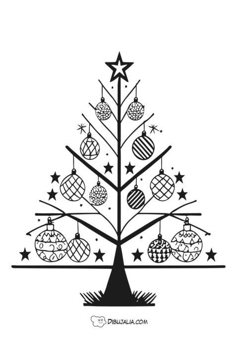 Arbol de Navidad decorado