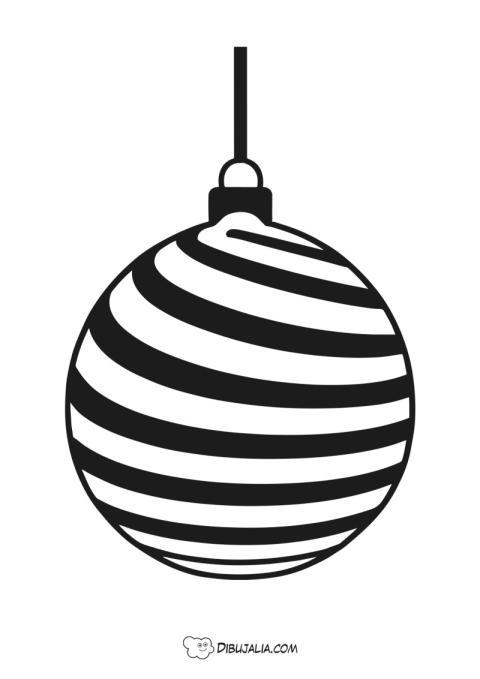 Bola navidad con bandas negras